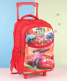 Disney Pixar Cars Kids School Trolley Bag - Height 16 Inch