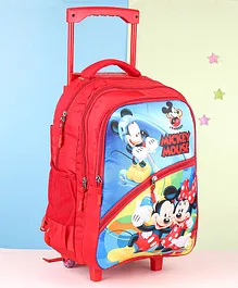 Disney Mickey Mouse Trolley Bag Red- Height 16 Inches