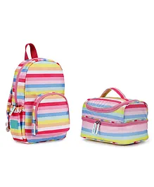 Baby Jalebi Rainbow Stripe 11 Inch Mini Backpack Pre School Toddler Bag & Lunch Bag Gift (18 Months - 3 Years)