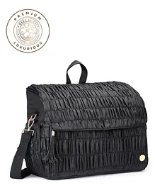 Baby Jalebi Midnight Black Dune Travel Luxury Diaper Changing Bag Backpack With Changing Mat