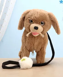 Funzoo Battery Operated Musical Walking Animal Ropy Dog Brown - Height 23 cm