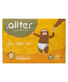 Allter Organic Bamboo Diaper Medium Size 28 Pieces - Explorer