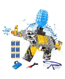 Zest 4 Toyz 2 in 1 Shooting Air & Water Gel Ball Gun Toy for Boys Water Beads and Goggles For Outdoor Activities - Yellow