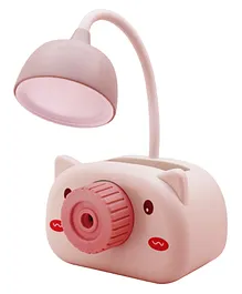 Asera Piggy Theme LED Lamp For Study With Mobile Holder and Sharpener - Multicolor