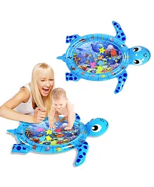 YAMAMA Turtle Inflatable Baby Water Play Mat For Babies And Kids Abdominal Water Mat for Sensory Development and Stimulation Growth of Babies And Kids - Color May Vary