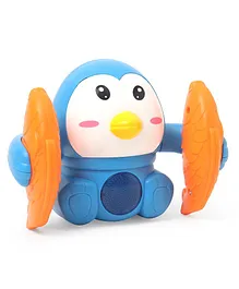 Rolling and Tumbing 360 Degree Spinning Penguin Toy with Light & Sound - Blue