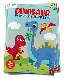 Dinosaur World Reusable Sticker Book For Children - English