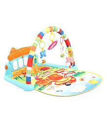 Zoe Premium Baby Kick and Play Piano Colorful Play Gym with Lights, Music and 5 Hanging Rattles| Jungle Theme Play Mat Carpet with Musical Keyboard| Activity Portable Playmat Gifting Toy for 0-18 Months| BIS Certified