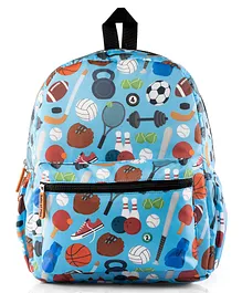 Baby of Mine Sports Theme Backpack Blue - 14 Inch