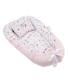 haus & kinder Baby Sleeping Pod Portable Adjustable Crib Bassinet - Pink