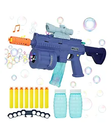 Sanjary 3 in 1 Gun Bullet with Bubble Maker 8 Foam Darts M416 Bubble Machine Gun Toy for Kids (Color & Design May Vary)