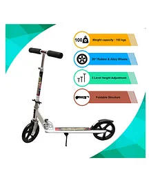SANJARY Heavy Duty Ranger Foldable 2 Large Size Rubber Wheels/TYRE Stylish and Trendy Skate Scooter with Side Stand (Color & Design May Vary)