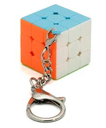 Sanjary Keychain Cube 3x3 High Speed Stickerless Puzzle Magic Cube for Boys & Girls multicolour