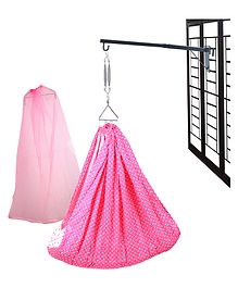 Beetot Baby Cradle for a Newborn Baby with Cotton Fabric - Pink