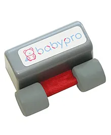 BabyPro Door Stopper for Baby Safety by Certified Professional Childproofer Finger Pinch Guard with Strong Adhesive Prevents Finger Pinching from Both Lock and Joint Side - Grey