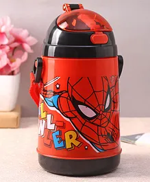 Marvel Spider-Man BPA Free Insulated Straw Sipper Water Bottle Red - 400ml