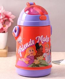 Disney Princess BPA Free Insulated Straw Sipper Water Bottle Pink - 400 ml