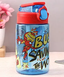 Marvel Avengers BPA Free Sipper Water Bottle Blue - 400 ml
