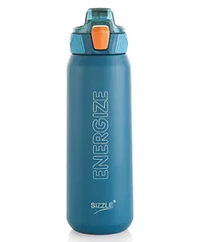 Sizzle Iris Vacuum Insulated Flask Double Wall Hot & Cold Sipper Water Bottle with Press Button Mechanism for One Hand Use Keeps 12 Hours Hot Or 24 Hours Cold Green - 800 ml