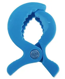 Safe-O-Kid Stroller Seat Cover Clips, Pram Toy Holder Accessory for Baby Blue