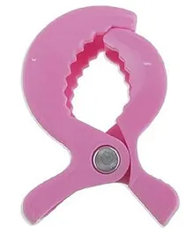 Safe-O-Kid Stroller Seat Cover Clips, Pram Toy Holder Accessory for Baby Pink
