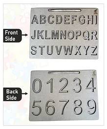 Wooden Dual Side Capital Alphabet and Number Tracing Board for Kids