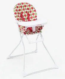 Mothercare High Chair With Food Try & Cup Holder Apple Print- Multicolor
