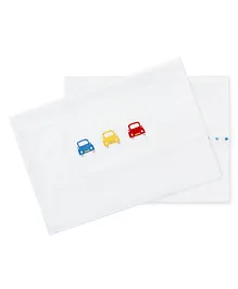 Mothercare Flat Sheets on The Road Print Pack of 2 - White