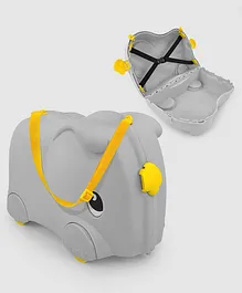 NHR Kids Rideon Suitcase & Small Cabin Luggage Toys Storage - Grey