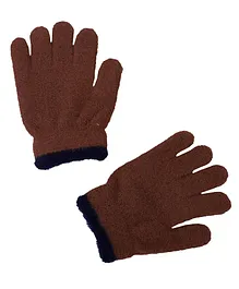 Kid-O-World Solid Gloves - Brown