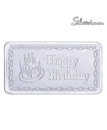 Silverium 99% BIS Hallmarked Silver Happy Bday 10 g bar - Silver