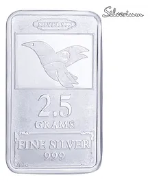 Silverium 99% BIS Hallmarked 2.5 grams Silver Bar - Silver
