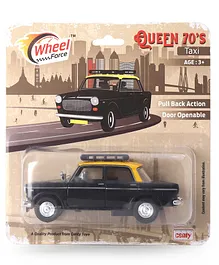 Centy Pull Back Queen 70's Classic Taxi Toy - Black
