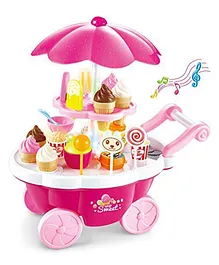 Fiddlys Luxury Supermarket Shop Candy Sweet Shopping Cart with Light & Sound Effect - Pink