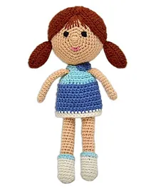 Happy Threads Handcrafted Amigurumi The  Muskateers Doll Blue - Height 18 cm