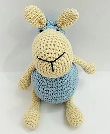 Happy Threads Handcrafted Amigurumi  - Sheep Blue - Height 19 cm