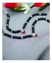 Taraash 925 Sterling Silver Heart Anklet - Silver