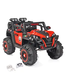 Desert Thunder 4X4 Battery Operated Ride On Jeep With Music and Lights - Red