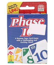 Mattel Phase 10 Card Game - 108 Pieces (Packaging May Vary)