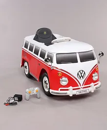 Toyhouse Battery Operated Volkswagen Bus Ride On - Orange & White