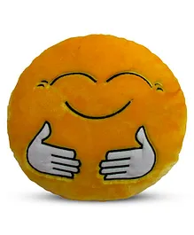 Deals India Hugging Smiley Cushion - Yellow