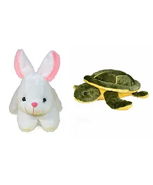 Deals India Rabbit & Turtle Soft Toy - White Green