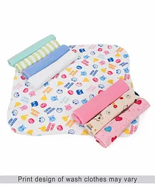 Babyhug Wash Clothes Pack of 8 (Print & Colour May Vary)