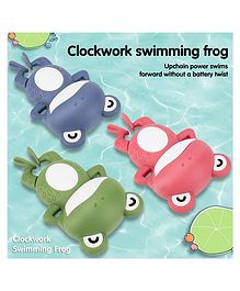 ADKD Swimming Frog Wind Up Bath Toy Pack Of 3- (Color May Vary)