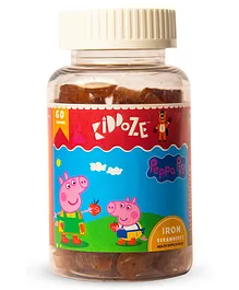 Kiddoze Iron Gummies With Free Peppa Pig Toys - 60 Gummies