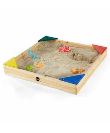 Plum Junior Wooden Sand Pit with Colour Seats - Beige