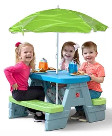 Sun & Shade Picnic Table With Umbrella - Multicolour