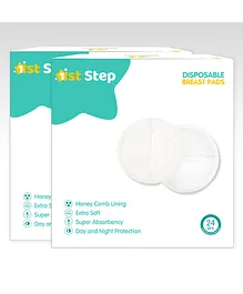 1st Step Honey Comb Lining Super Absorbent Disposable Breast Pads Nursing Breast Pads - 48 Count