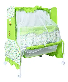 1st Step Cradle with Swing, Mosquito Net and Storage Basket (Green)