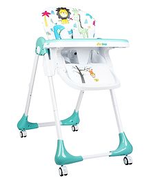 1st Step Little Lux Baby High Chair with 5 Point Safety Harness, 7 Level Height Adjustment (Mint Green)